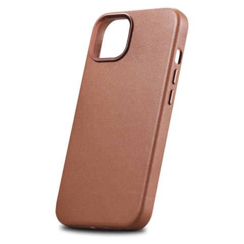 ICarer Case Leather pokrowiec etui z naturalnej skóry do iPhone 14 Plus brązowy (kompatybilne z MagSafe) ICarer Case Leather pokrowiec etui z naturalnej skóry do iPhone 14 Plus brązowy (kompatybilne z MagSafe)