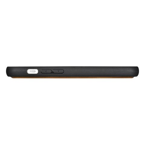 ICarer Oil Wax Wallet Case 2in1 etui iPhone 14 Pro skórzany pokrowiec z klapką Anti-RFID brązowy (WMI14220722-TN)