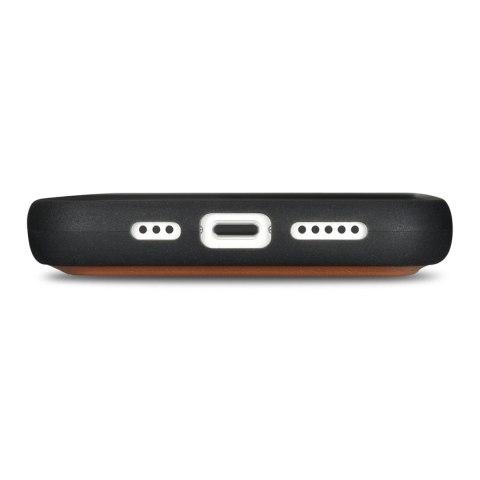 ICarer Wallet Case 2in1 etui iPhone 14 Pro skórzany pokrowiec z klapką Anti-RFID brązowy (WMI14220726-BN)