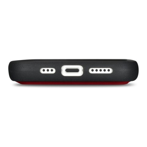 ICarer Wallet Case 2in1 etui iPhone 14 Pro skórzany pokrowiec z klapką Anti-RFID czerwony (WMI14220726-RD)