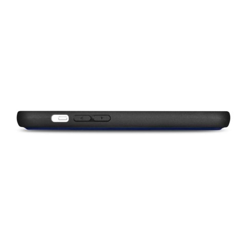 ICarer Wallet Case 2in1 etui iPhone 14 Pro skórzany pokrowiec z klapką Anti-RFID niebieski (WMI14220726-BU)