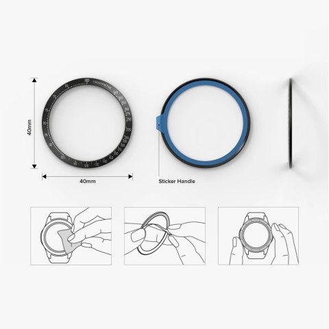 Ringke Bezel Styling etui ramka koperta pierścień Samsung Galaxy Watch 5 40mm / 4 40mm czarny (stal nierdzewna) (GW4-40-03) Ringke Bezel Styling etui ramka koperta pierścień Samsung Galaxy Watch 5 40mm / 4 40mm czarny (stal nierdzewna) (GW4-40-03)