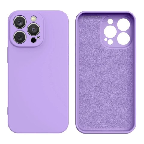 Silicone case etui iPhone 13 Pro Max silikonowy pokrowiec fioletowe