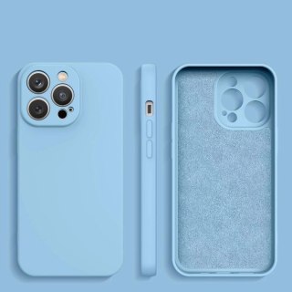 Silicone case etui iPhone 13 Pro silikonowy pokrowiec jasnoniebieskie