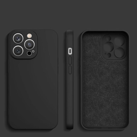 Silicone case etui iPhone 13 silikonowy pokrowiec czarne Silicone case etui iPhone 13 silikonowy pokrowiec czarne