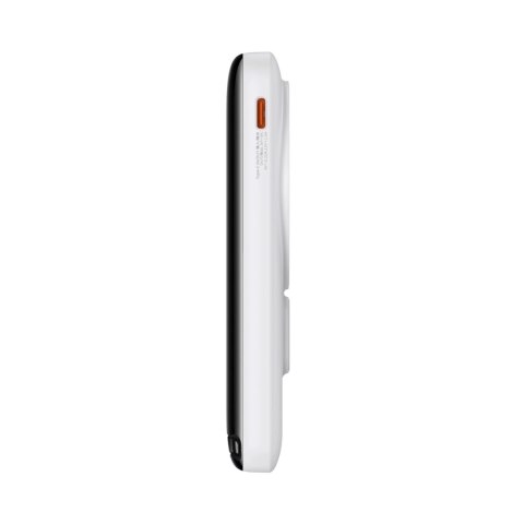 Baseus Magnetic Bracket powerbank z bezprzewodowym ładowaniem MagSafe 10000mAh 20W Overseas Edition biały (PPCX000202) + kabel U Baseus Magnetic Bracket powerbank z bezprzewodowym ładowaniem MagSafe 10000mAh 20W Overseas Edition biały (PPCX000202) + kabel U