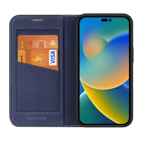 Dux Ducis Skin X2 etui do iPhone 14 Pro pokrowiec z magnetyczną klapką niebieski Dux Ducis Skin X2 etui do iPhone 14 Pro pokrowiec z magnetyczną klapką niebieski