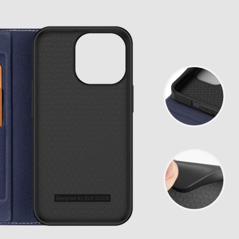 Dux Ducis Skin X2 etui do iPhone 14 Pro pokrowiec z magnetyczną klapką niebieski Dux Ducis Skin X2 etui do iPhone 14 Pro pokrowiec z magnetyczną klapką niebieski