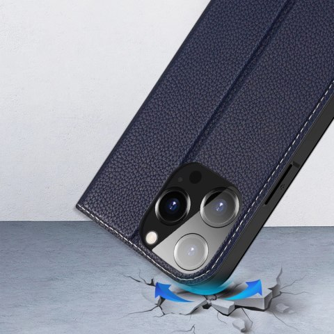 Dux Ducis Skin X2 etui do iPhone 14 Pro pokrowiec z magnetyczną klapką niebieski Dux Ducis Skin X2 etui do iPhone 14 Pro pokrowiec z magnetyczną klapką niebieski
