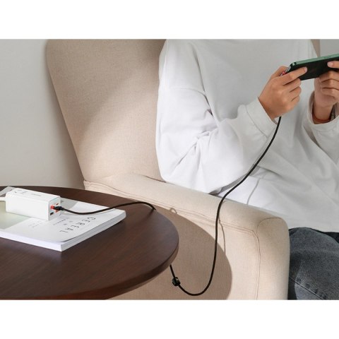 Kabel Baseus CAVP000201 kątowy Lightning - USB-C 20W 480Mb/s 1m - czarny Kabel Baseus CAVP000201 kątowy Lightning - USB-C 20W 480Mb/s 1m - czarny
