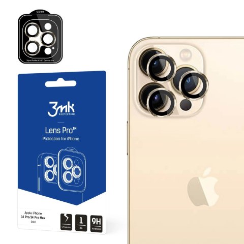 Osłona aparatu 3mk Lens Protection Pro na iPhone 14 Pro / 14 Pro Max - złota Osłona aparatu 3mk Lens Protection Pro na iPhone 14 Pro / 14 Pro Max - złota