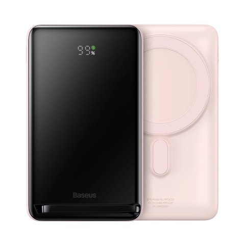 Powerbank Baseus Magnetic Bracket z MagSafe 10000mAh 20W - różowy + kabel USB-C 60W 0.5m Powerbank Baseus Magnetic Bracket z MagSafe 10000mAh 20W - różowy + kabel USB-C 60W 0.5m