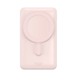 Powerbank Baseus Magnetic Bracket z MagSafe 10000mAh 20W - różowy + kabel USB-C 60W 0.5m