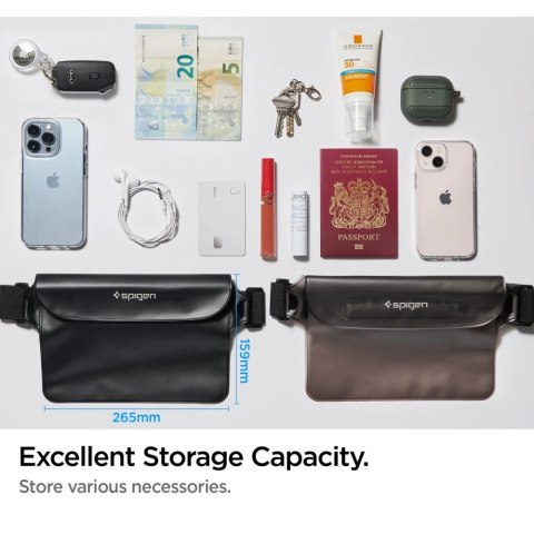 Torba Spigen Aqua Shield A620 wodoodporna biodrowa IPX8 - czarna Torba Spigen Aqua Shield A620 wodoodporna biodrowa IPX8 - czarna