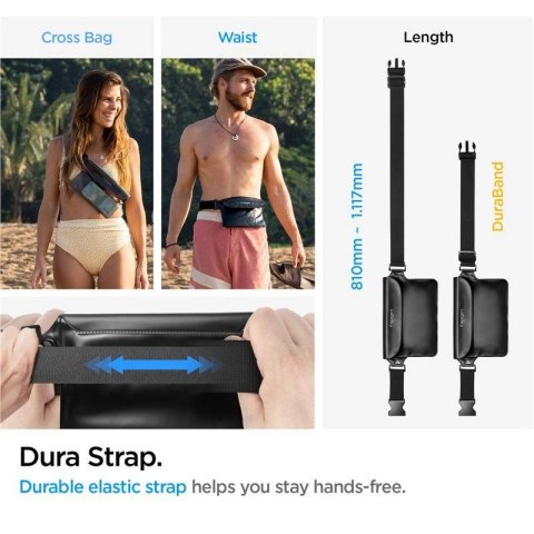 Torba Spigen Aqua Shield A620 wodoodporna biodrowa IPX8 - czarna Torba Spigen Aqua Shield A620 wodoodporna biodrowa IPX8 - czarna