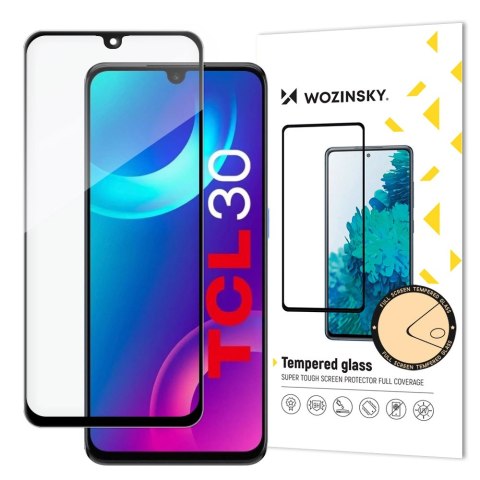 Wozinsky super wytrzymałe szkło hartowane Full Glue na cały ekran z ramką Case Friendly TCL 30 czarny Wozinsky super wytrzymałe szkło hartowane Full Glue na cały ekran z ramką Case Friendly TCL 30 czarny