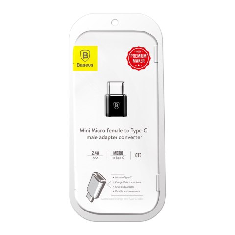 Baseus adapter OTG microUSB - USB-C czarny Baseus adapter OTG microUSB - USB-C czarny