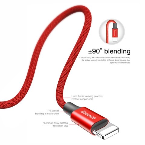 Baseus kabel Yiven USB - Lightning 1,8 m 2A czerwony Baseus kabel Yiven USB - Lightning 1,8 m 2A czerwony