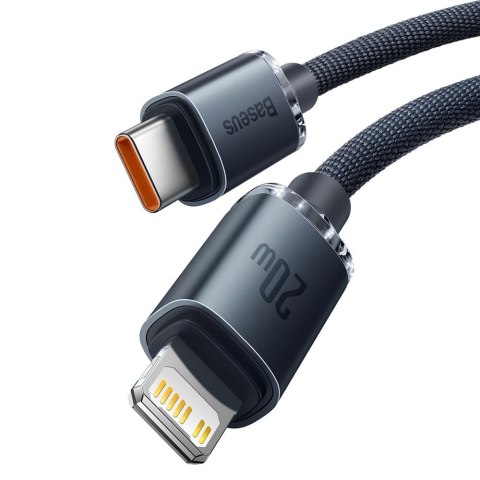 Baseus kabel Crystal Shine USB-C - Lightning 1,2 m 20W czarny Baseus kabel Crystal Shine USB-C - Lightning 1,2 m 20W czarny