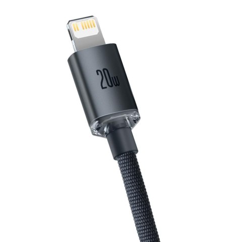 Baseus kabel Crystal Shine USB-C - Lightning 1,2 m 20W czarny Baseus kabel Crystal Shine USB-C - Lightning 1,2 m 20W czarny
