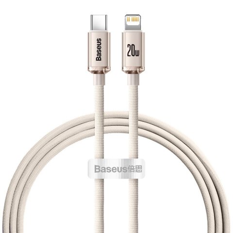 Baseus kabel Crystal Shine USB-C - Lightning 1,2 m 20W różowy Baseus kabel Crystal Shine USB-C - Lightning 1,2 m 20W różowy