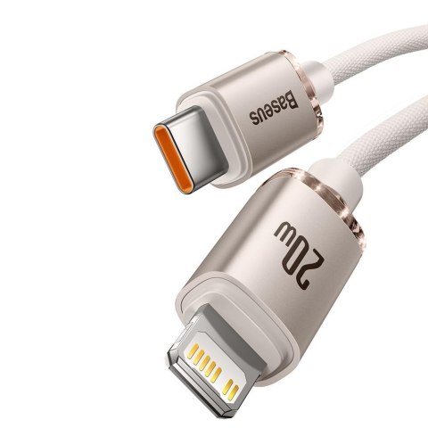 Baseus kabel Crystal Shine USB-C - Lightning 1,2 m 20W różowy Baseus kabel Crystal Shine USB-C - Lightning 1,2 m 20W różowy