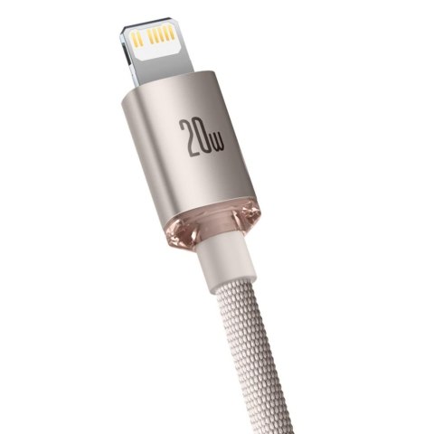Baseus kabel Crystal Shine USB-C - Lightning 1,2 m 20W różowy Baseus kabel Crystal Shine USB-C - Lightning 1,2 m 20W różowy