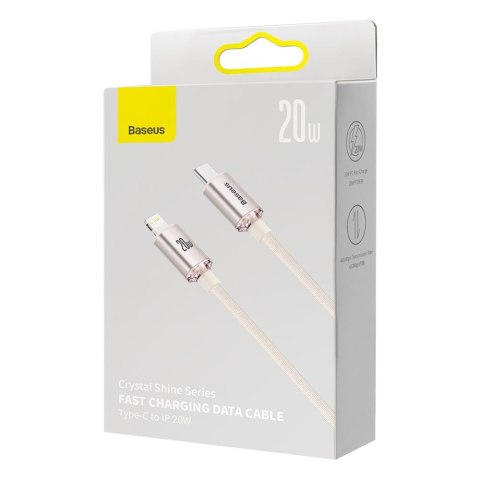 Baseus kabel Crystal Shine USB-C - Lightning 1,2 m 20W różowy Baseus kabel Crystal Shine USB-C - Lightning 1,2 m 20W różowy