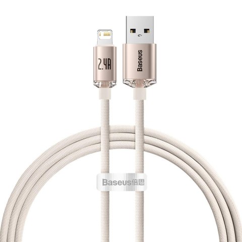 Baseus kabel Crystal Shine USB - Lightning 1,2 m 2,4A różowy Baseus kabel Crystal Shine USB - Lightning 1,2 m 2,4A różowy