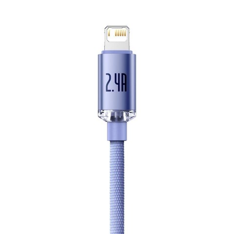 Baseus kabel Crystal Shine USB - Lightning 2,0 m 2,4A fioletowy Baseus kabel Crystal Shine USB - Lightning 2,0 m 2,4A fioletowy