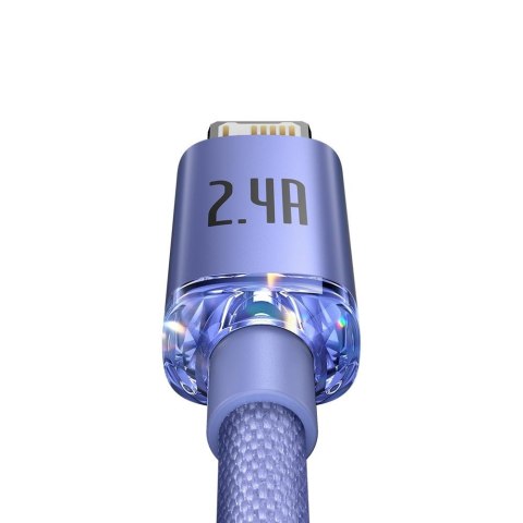 Baseus kabel Crystal Shine USB - Lightning 2,0 m 2,4A fioletowy Baseus kabel Crystal Shine USB - Lightning 2,0 m 2,4A fioletowy