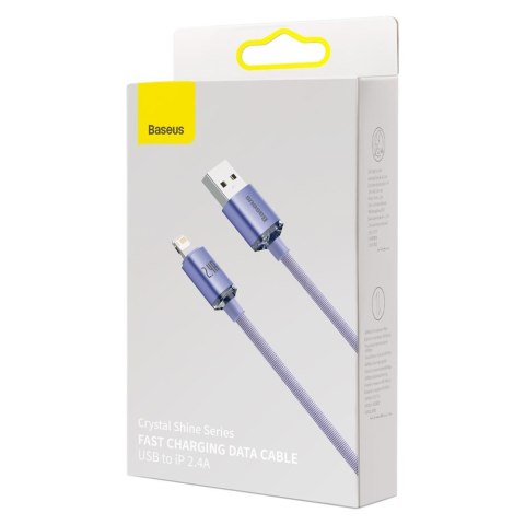 Baseus kabel Crystal Shine USB - Lightning 2,0 m 2,4A fioletowy Baseus kabel Crystal Shine USB - Lightning 2,0 m 2,4A fioletowy