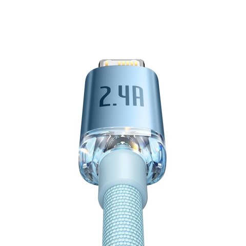 Baseus kabel Crystal Shine USB - Lightning 2,0 m 2,4A jasno-niebieski Baseus kabel Crystal Shine USB - Lightning 2,0 m 2,4A jasno-niebieski