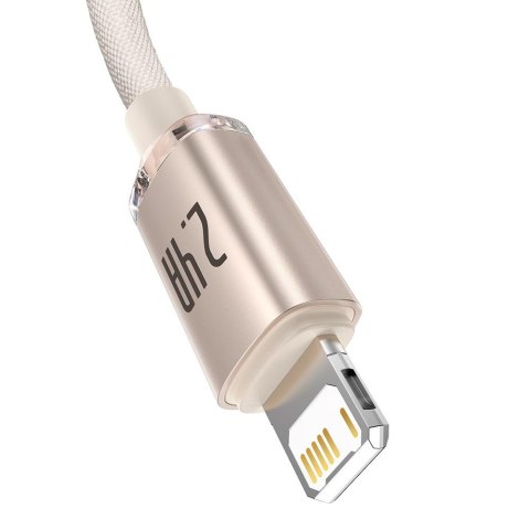 Baseus kabel Crystal Shine USB - Lightning 2,0 m 2,4A różowy Baseus kabel Crystal Shine USB - Lightning 2,0 m 2,4A różowy