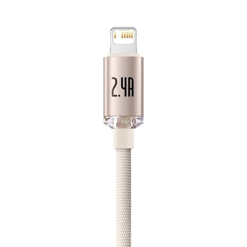 Baseus kabel Crystal Shine USB - Lightning 2,0 m 2,4A różowy Baseus kabel Crystal Shine USB - Lightning 2,0 m 2,4A różowy