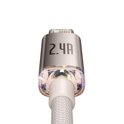 Baseus kabel Crystal Shine USB - Lightning 2,0 m 2,4A różowy Baseus kabel Crystal Shine USB - Lightning 2,0 m 2,4A różowy