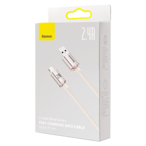 Baseus kabel Crystal Shine USB - Lightning 2,0 m 2,4A różowy Baseus kabel Crystal Shine USB - Lightning 2,0 m 2,4A różowy