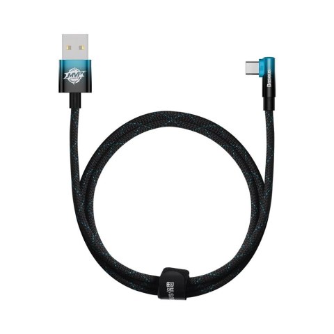 Baseus kabel MVP 2 Elbow USB - USB-C 1,0 m 100W czarno-niebieski Baseus kabel MVP 2 Elbow USB - USB-C 1,0 m 100W czarno-niebieski