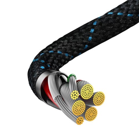 Baseus kabel MVP 2 Elbow USB - USB-C 1,0 m 100W czarno-niebieski Baseus kabel MVP 2 Elbow USB - USB-C 1,0 m 100W czarno-niebieski
