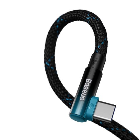 Baseus kabel MVP 2 Elbow USB - USB-C 2,0 m 100W czarno-niebieski Baseus kabel MVP 2 Elbow USB - USB-C 2,0 m 100W czarno-niebieski