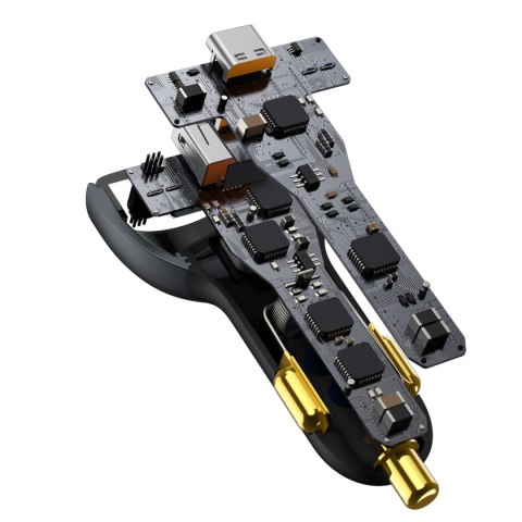 Baseus ładowarka samochodowa QC 5 PD 160W 1x USB 2x USB-C czarna + kabel USB-C - USB-C Baseus ładowarka samochodowa QC 5 PD 160W 1x USB 2x USB-C czarna + kabel USB-C - USB-C