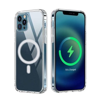 Nakładka Anti Shock 1,5 mm Mag do iPhone 12 / 12 Pro 6,1" transparentna big hole