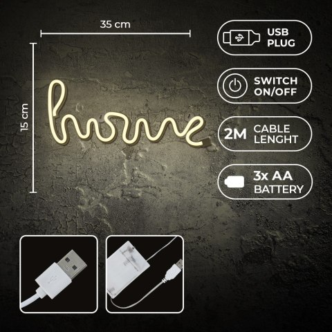 Neon LED HOME biały ciepły Bat + USB FLNE21 Forever Light Neon LED HOME biały ciepły Bat + USB FLNE21 Forever Light