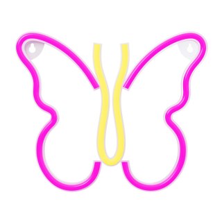 Neon LED MOTYL róż NNE03 Neolia