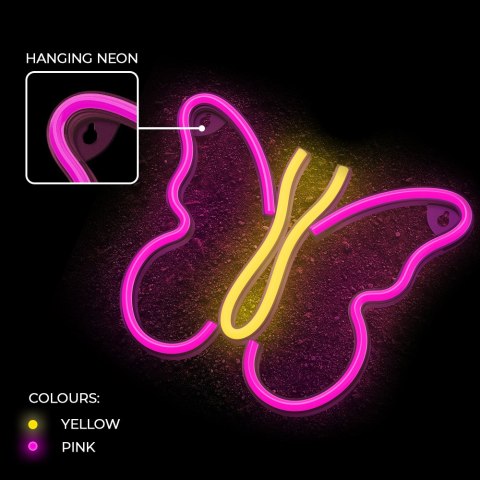 Neon LED MOTYL róż NNE03 Neolia Neon LED MOTYL róż NNE03 Neolia