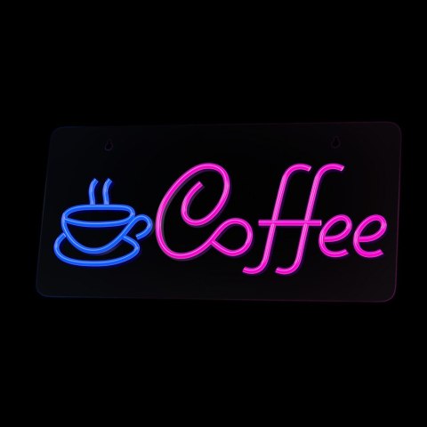 Neon PLEXI LED COFFEE niebieski róż NNE11 Neolia Neon PLEXI LED COFFEE niebieski róż NNE11 Neolia