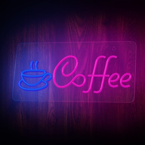 Neon PLEXI LED COFFEE niebieski róż NNE11 Neolia Neon PLEXI LED COFFEE niebieski róż NNE11 Neolia