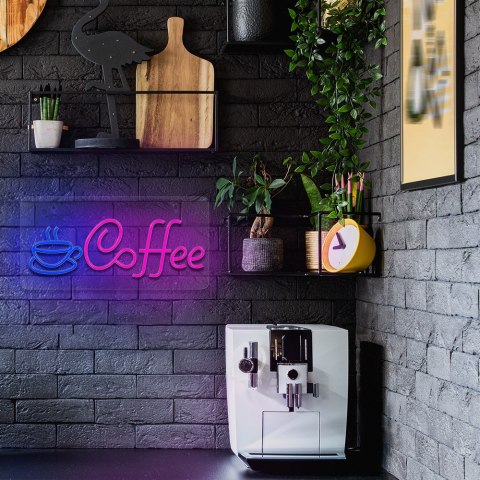 Neon PLEXI LED COFFEE niebieski róż NNE11 Neolia Neon PLEXI LED COFFEE niebieski róż NNE11 Neolia