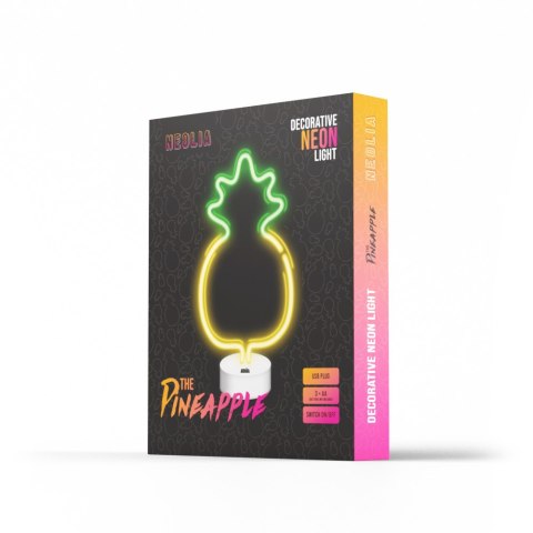 Neon na podstawce LED ANANAS żółto zielony NNE05 Neolia Neon na podstawce LED ANANAS żółto zielony NNE05 Neolia
