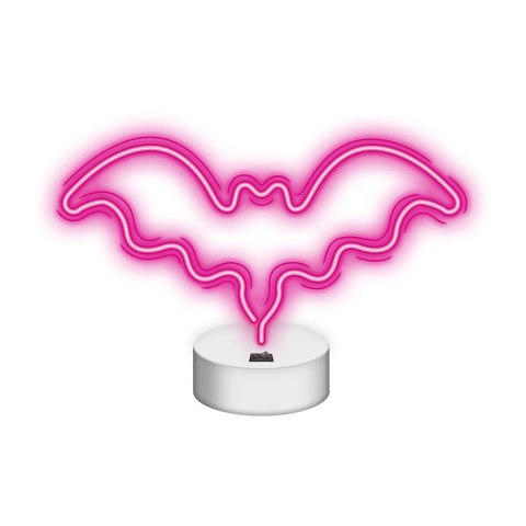 Neon na podstawce LED NIETOPERZ różowy NNE07 Neolia Neon na podstawce LED NIETOPERZ różowy NNE07 Neolia